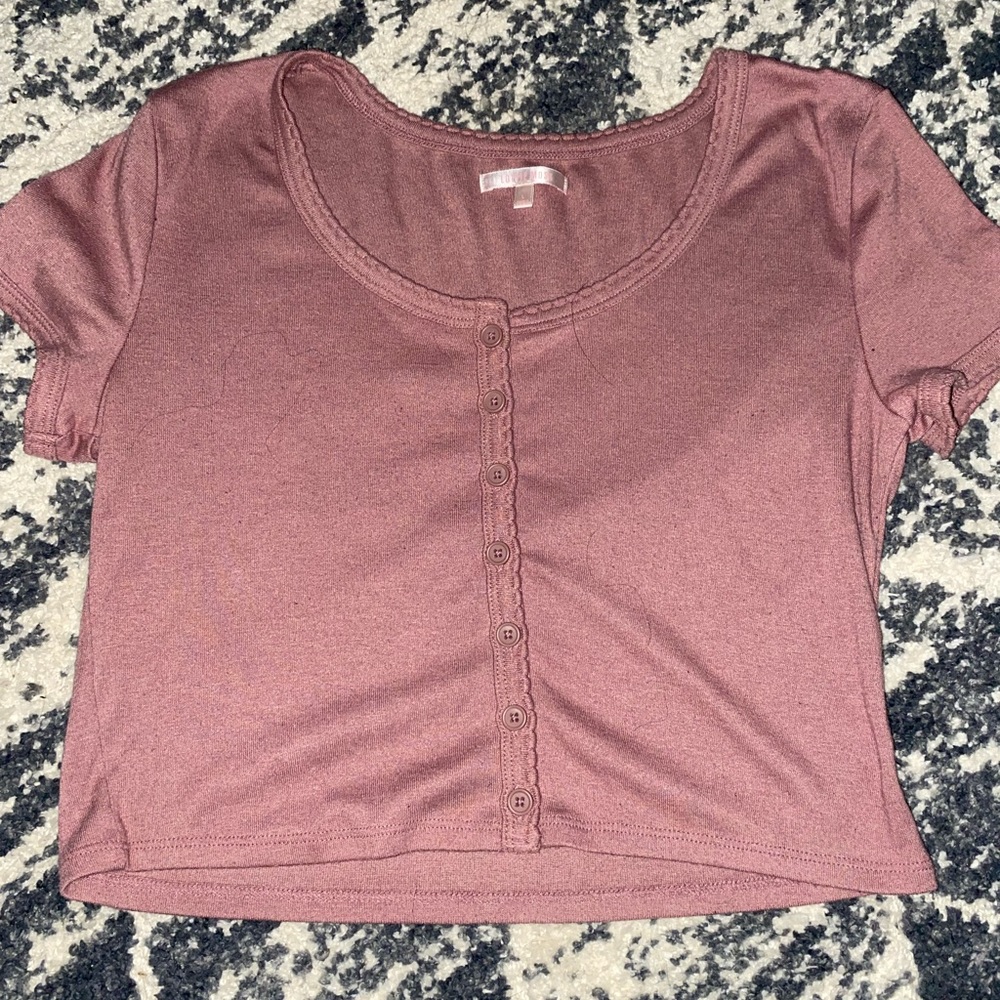 Purple button up shirt